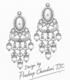 Premium Quality | Dangler Earrings| Artificial Stone | Sky Blue Color |