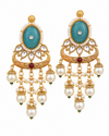 Premium Quality | Dangler Earrings| Artificial Stone | Sky Blue Color |