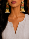 Premium Quality | Jhumki Earrings | Glossy Finish | Red Color |