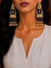 Premium Quality | Dangle Earrings | Artificial Stone | Red Color|