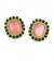 Premium Quality | Studs Earrings | Brass | Pink Color |