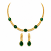 Premium Quality | Monalisa Stone | Chain Choker Set | Green Color|