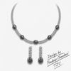 Premium Quality | Monalisa Stone | Chain Choker Set | Green Color|