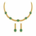 Premium Quality | Monalisa Stone | Chain Choker Set | Mint Color|