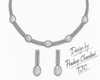 Premium Quality | Monalisa Stone | Chain Choker Set | White Color|