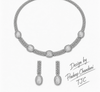 Premium Quality | Monalisa Stone | Chain Choker Set | Peach Color|