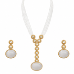 Premium Quality | Monalisa Stone | Hydro Long Set | Elegant Jewelry |