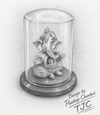 Handmade 925 Gold Plated | Lord Ganesha | Car Decor |