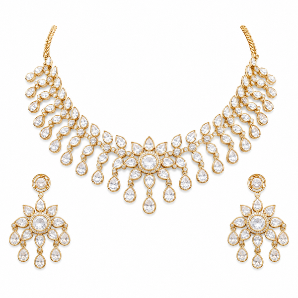 Premium Quality | Moissanite Tiyani Kundan | Choker Set | Handmade Jewelry |
