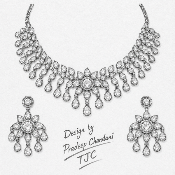 Premium Quality | Moissanite Tiyani Kundan | Choker Set | Handmade Jewelry |
