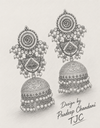 Premium Quality | Jhumki Earrings | Silver Plated |