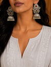 Premium Quality | Jhumki Earrings | Silver Plated |