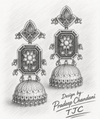 Premium Quality | Silver Plated | Green Color | Jhumka Earrings |