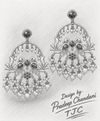 Premium Quality | Peacock Design | Dangler Earrings | Silver Plated |