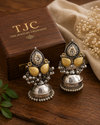 Premium Quality | Antique Silver | Classic Dome Shaped |Jhumka Earrings |