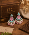 Premium Quality | Yukta Dangler Earrings | Pink Color |