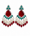 Premium Quality | Yukta Dangler Earrings | Red Color |