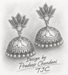 Premium Quality | Lotus Jhumka Earrings | Silver Plated |