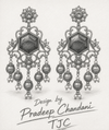 Premium Quality | Monalisa Stone | Dangler Earrings| Green Color |