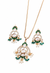 Premium Quality |Italian Meenakari | Moissanite Pendant Set | Green Color |
