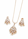 Premium Quality |Italian Meenakari | Moissanite Pendant Set | White Color |