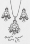 Premium Quality |Italian Meenakari | Moissanite Pendant Set | Red Color |