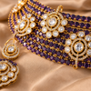 Premium Quality | Moissanite Detailing | Choker Set | Amethyst Color |