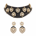 Premium Quality | Moissanite Detailing | Choker Set | Blue Color |