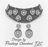 Premium Quality | Moissanite Detailing | Choker Set | Blue Color |