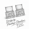 Premium Quality | Studs Earrings | Monalisa Stone | Yellow Color |