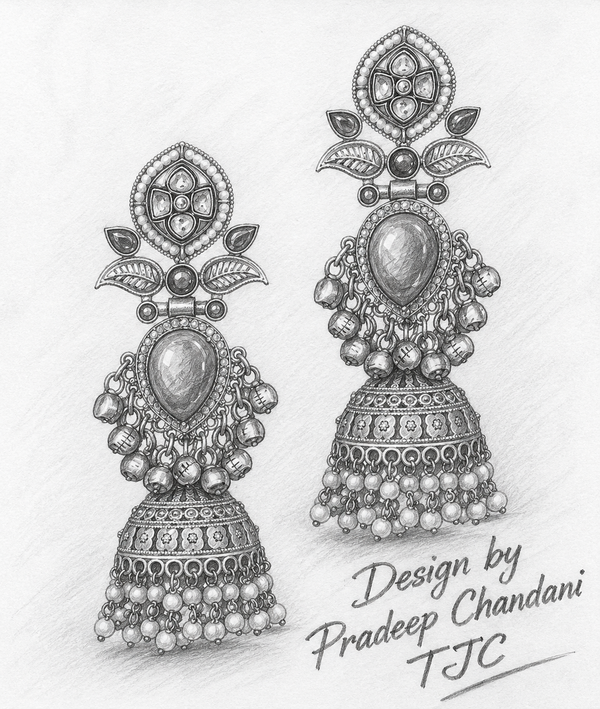 Premium Quality | Brass | Jhumki Earrings | Gold Plated |