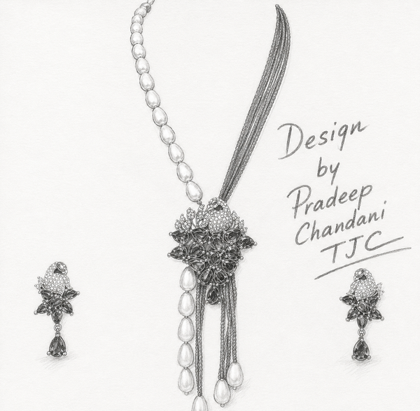 Premium Quality I American Diamond I Necklace Set With Earrings I