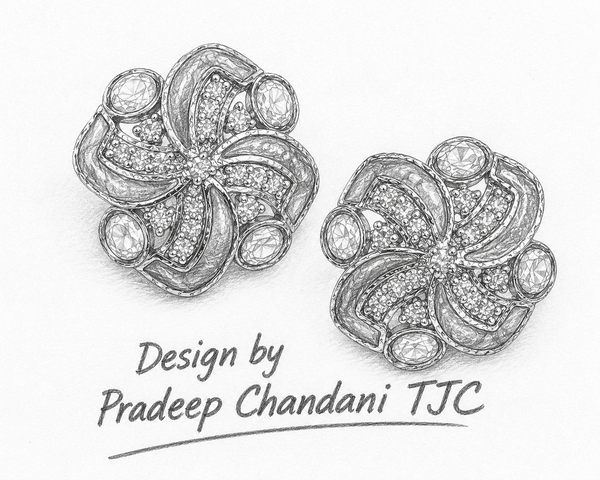 Premium Quality | American Diamond | Studs Earrings |