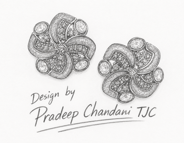 Premium Quality | American Diamond | Studs Earrings |