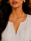 Premium Quality | Minimal Style | 2 Layer | Moissanite Set with Studs Earrings |