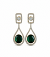 Premium Quality | Monalisa Stone | Earrings | Green Color |