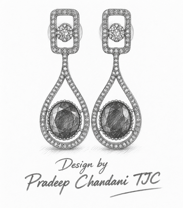 Premium Quality | Monalisa Stone | Earrings | Green Color |