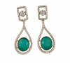 Premium Quality | Monalisa Stone | Earrings | Mint Color |