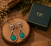 Premium Quality | Monalisa Stone | Earrings | Mint Color |