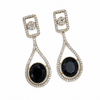 Premium Quality | Monalisa Stone | Earrings | Black Color |