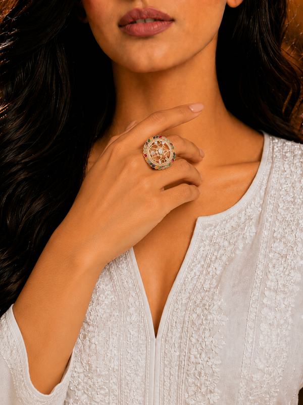 Premium Quality | Cocktail Style | American Diamond | Ring |