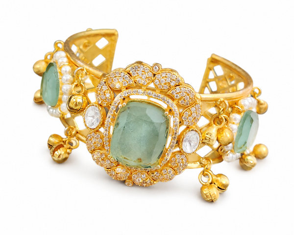 Premium Quality | Doublet Stone | Bangles| Mint Color |