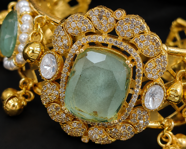 Premium Quality | Doublet Stone | Bangles| Mint Color |