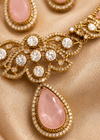 Premium Quality | Doublet Stone | Moissanite Detailing | Choker Sets | Pink Color |