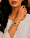 Premium Quality | Doublet Stone | Bangles| Green Color |