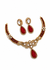 Premium Quality | Doublet Stone | Moissanite Detailing | Choker Sets | Red Color |