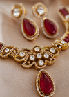 Premium Quality | Doublet Stone | Moissanite Detailing | Choker Sets | Red Color |