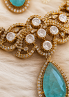 Premium Quality | Doublet Stone | Moissanite Detailing | Choker Sets | Sky Blue Color |