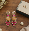 Premium Quality | Monalisa Stone | Earrings| Peach Color |