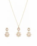 Premium Quality | Moissanite Polki | Chain Pendant Set |